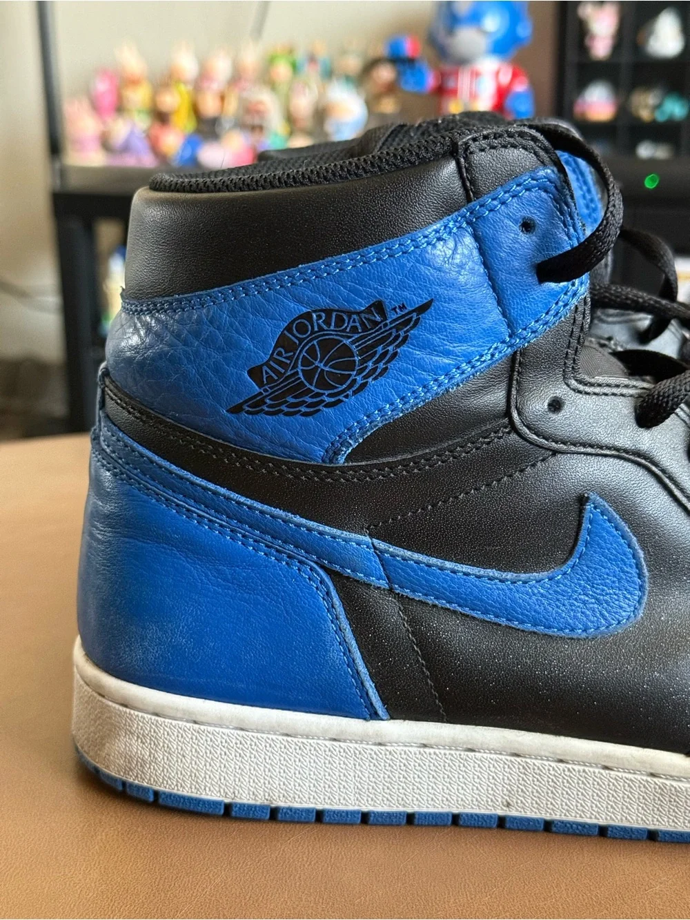 Air Jordan 1 Retro High OG Royal 2017 Black Blue Size 13 555088-007